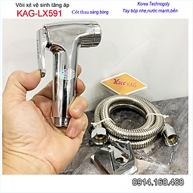 Mua Vòi xịt vệ sinh KAG-LX591 đầu trơn  Dây xịt inox bóng thân tròn xịt mạnh tia nước thẳng thiết kế tuyệt đẹp sử dụng siêu bền