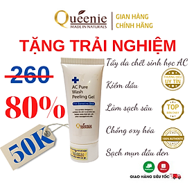 Gel Tẩy Tế Bào Chết trải nghiệm Queenie AC Pure làm sạch sâu ngừa mụn phù