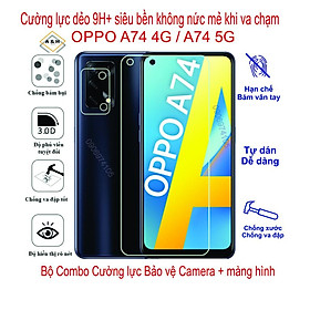 Mua Bộ Combo Cường lực dẻo + Cường lực bảo vệ Camera dành cho OPPO A74 / A74 5G  chống va đập chống trầy xước