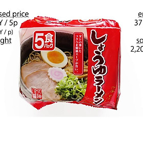 ( Đủ Vị ) Mì ăn liền ramen vị nước tương , vị thịt heo , vị muối , vị miso 83g x5 ( 5 phần )