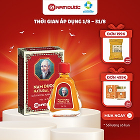 Dầu nóng Nam Dược 7ml giúp làm ấm da cơ thể, phòng nhiễm lạnh, giảm chóng mặt, say tàu xe.