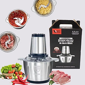 Máy xay thịt cối inox 304 4 lưỡi đa năng công suất 2500w, máy xay bear mini cầm tay siêu khỏe dễ dàng sử dụng A29