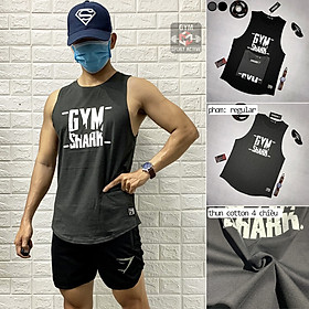 Áo ba lỗ nam thể thao áo tank tập gym nam phom đẹp thoáng mát tank Gymshar'k thun cotton 4 chiều