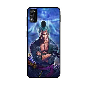 Ốp Lưng in cho Samsung Galaxy M30s Mẫu Zoro Nền Xanh - Hàng Chính Hãng