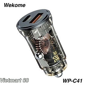 Mua Tẩu Sạc Xe Hơi Đa Năng Wekome WP-C41  WP-C42 - Sủ Dụng Chip Sạc Thông Minh  An Toàn - Thiết Kế Trong Suốt Độc Đáo - Hàng Chính Hãng