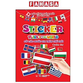 Sách - Sticker Flag Of The World - Cờ Các Quốc Gia Trên Thế Giới - Châu Âu