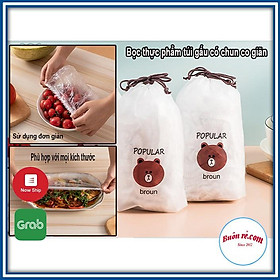 Mua set 50 màng bọc thực phẩm gấu co giãn   tái sử dụng