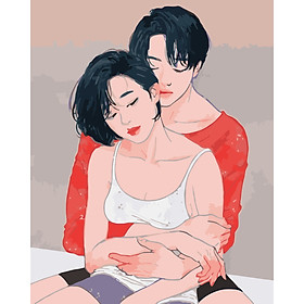 Tranh tô màu sơn dầu theo số Bên Nhau Bình Yên