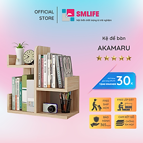 Mua Kệ sách gỗ kệ sách mini trang trí bàn làm việc SMLIFE Akamaru