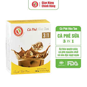 Cà phê sữa hòa tan Copen Coffee 3 trong 1 180g (10 gói)