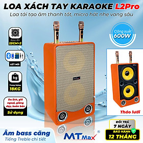 Mua Loa Karaoke Xách Tay L2 Pro Công Suất 600W  Bass Đôi 25 Kèm 2 Micro Không Dây Hợp Kim Hát Nhẹ Âm Sâu Hàng Nhập Khẩu