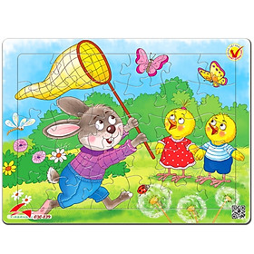 Tranh Xếp Hình A4 30 Mảnh - Thỏ Và Gà Con 030-139