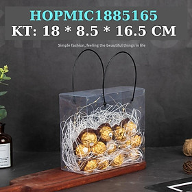 Hộp Đựng Bánh Quy MICA Trong Suốt Quà Tặng Có Dây Quai Bánh cooki Phụ Kiện Trang Trí 