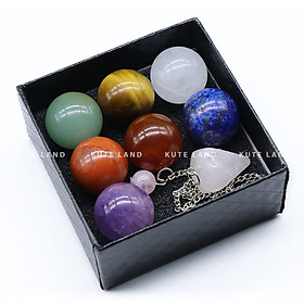 Mua Hộp Combo 7 Viên Đá Tròn Phong Thủy 2 Cm Chakra Và Chakela
