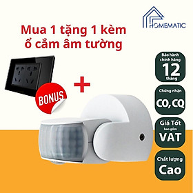 Mua Công tắc cảm biến PIR đôi phát hiện 2 vùng chuyển động góc rộng Homematic HS50