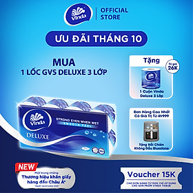 Giấy vệ sinh cao cấp Vinda Deluxe 3 lớp (8 Cuộn)