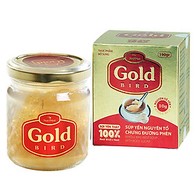 Gold Bird - Nước Yến Sào Nguyên Tổ Chưng Đường Phèn - Hũ Đơn 190g