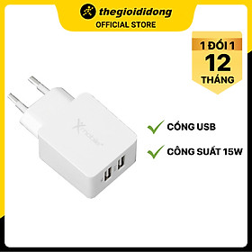 Mua Adapter sạc 2 cổng USB 12W Xmobile DS476 Trắng - Hàng Chính Hãng