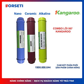 Combo 3 lõi lọc tạo khoáng Kangaroo 567 (Nano, Ceramic, Alkaline) - Hàng chính hãng