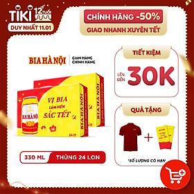 Combo 2 Thùng Bia Hà Nội - Thùng 24 lon 330ml