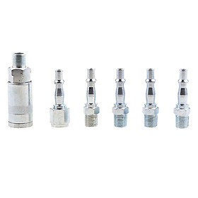 6pcs Air Quick Connector Adapter for Air Tool Compressor Auto Industry