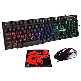 Mua Combo Bàn Phím Gỉa Cơ Bosston 803 Tặng Kèm Chuột Game Và Lót Chuột - HÀNG CHÍNH HÃNG