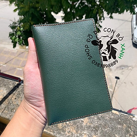 Ví đựng giấy tờ xe, đăng kiểm da bò thật handmade Mẫu 02