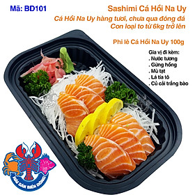 Mã 101_Sashimi Cá Hồi Na Uy 100g hàng tươi chưa qua đóng đá