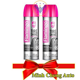 COMBO 2 Bình xịt dưỡng bóng lốp xe ô tô, xe máy Flamingo Tire Shine 500ml