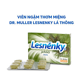 Kẹo ngậm thơm miệng cao cấp 3 vị Dr Muller Lesnenky vỉ 9 viên làm mát, vệ sinh răng miệng [Nhập khẩu Châu Âu]
