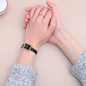 Đồng hồ nữ julius hàn quốc ja-1223 mặt chữ nhật dây thép sang trọng