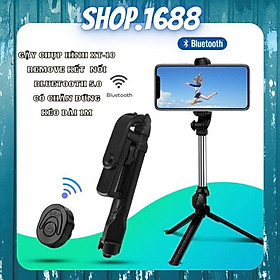 Mua Gậy chụp hình selfie tự sướng  chân tripod XT10 kèm remote bluetooth  có trục ổn định chống rung