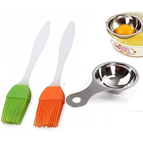 Mua Combo 2 Cọ Quét Dầu Bột Làm Bánh Thịt Nướng Và 1 Dụng Cụ Lọc Tách Lòng Đỏ Trứng (Tặng Móc Dán Tường Treo Đồ) - Giao Màu Ngẫu Nhiên