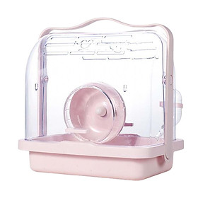 Hamster Cage with Running Wheel Pet Cage Portable Hamster Toy for Rats Bunny Travelling
