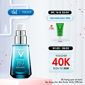 Vichy Minéral 89 Eyes - Kem Xoá Tan Bọng Mắt Cùng Với Nếp Nhăn 15ml