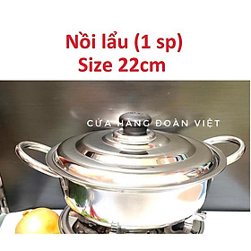 Mua NỒI LẨU INOX/ BẾP CỒN - Set Tiện Lợi. Dùng cho quán ăn nhà hàng. Đồ Gia Dụng nhà bếp pha chế làm bánh nguyên liệu