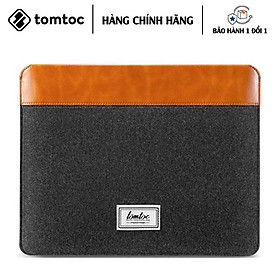 TÚI CHỐNG SỐC TOMTOC  FELT & PU LEATHER CHO IPAD 9.7-11"/12.9" VÀ CHO MACBOOK 16″ bảo vệ chất lượng và ngăn ngừa trầy xước - HÀNG CHÍNH HÃNG
