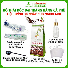Bộ thải độc đại tràng bằng cà phê (Bộ 30 ngày cho người mới bắt đầu) thải độc cà phê giúp làm sạch đại tràng, thải độc gan, giảm táo bón