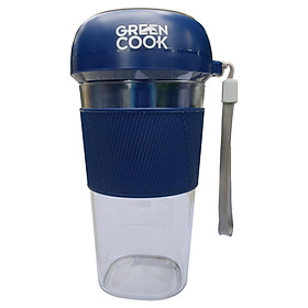 Máy xay sinh tố cầm tay pin sạc Green Cook GCJ02 35W 300ml xay được đá - Hàng chính hãng