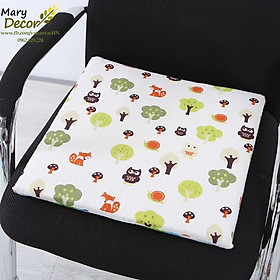 Mua Đệm ngồi mút vải linen Hoạt hình cú mèo - K03