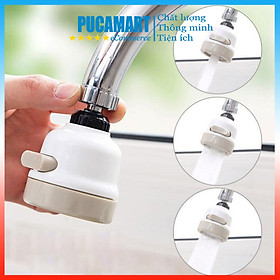 Mua Đầu Nối Vòi Nước Tăng Áp Xoay 360 Độ Có Nút Điều Chỉnh Dòng Nước Tiện Lợi - PucaMart