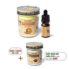 Combo đắp mặt nạ gồm Dầu Cám Gạo 10ml và Nghệ 125g UMIHOME hữu cơ - Tặng Bột Đậu Đỏ 125g - Giúp da trắng mịn và cấp ẩm cho da hiệu quả