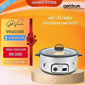 Mua Nồi Lẩu Điện GOLDSUN GMC3001 Lòng Nồi Nhôm Phủ Chống Dính Dung Tích 4.5 Lít Công Suất 1600 W - Hàng Chính Hãng