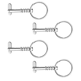 4x 1/4 W Stainless Steel Quick Release Pin / Boat Bimini Drag Ring Top Mount