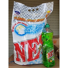 Bột giặt Net 5,5kg tặng kèm chai rửa chén net