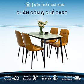 Mua Bàn ăn mặt đá Cẩm thạch nhân tạo kết hợp ghế caro