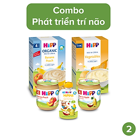 Combo ăn dặm HiPP Organic số 2: Phát triển trí não