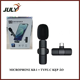 MICROPHONE KHÔNG DÂY CỔNG TYPE-C VÀ LN K8-1 - 1 MIC - JL