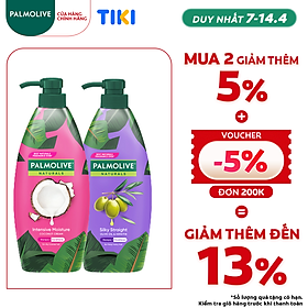 Bộ 2 dầu gội Palmolive 600ml Sữa dừa và Keratin kết hợp quả ô liu 600ml