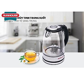Mua Ấm siêu tốc THỦY TINH sunhouse SHD1217 Chính Hãng Siêu đẹp